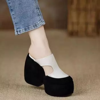 Летние женские кожаные туфли Superstar с высокой толстой подошвой, повседневные женские сандалии на платформе для вечеринок 38EU/CN39 белый