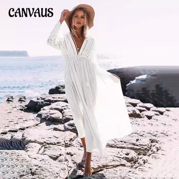 Летние женские кружевные лоскутные кружевные пляжные накидки праздничное платье длинное платье бикини купальник накидка One Size чёрный