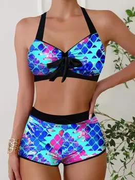 Летние женские купальники для пляжного отдыха, удобные, высокого качества, женские купальники с бретельками, бикини S-5XL S