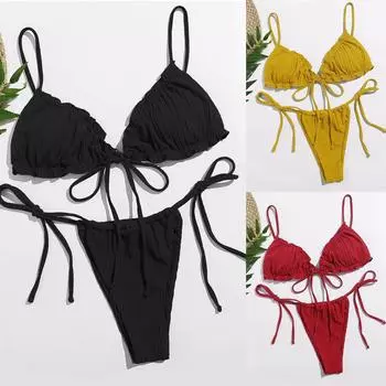 Летние женские купальники стильный плюс размер костюм с принтом купальник пляжная одежда мягкие купальники сексуальное бикини XXL