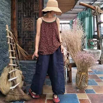 Летние женские майки Johnature с круглым вырезом в стиле пэчворк, хитовые цвета One Size красный