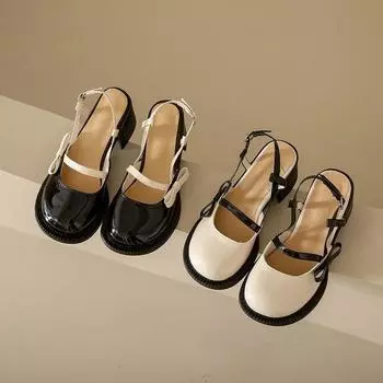 Летние женские модные и повседневные босоножки на толстом каблуке и носке