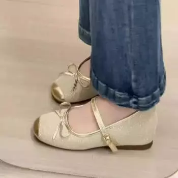 Летние женские мюли тапочки туфли удобные бабочка-узлом шлепанцы женские модные туфли Мэри Джейн для отдыха на природе 34 золотой