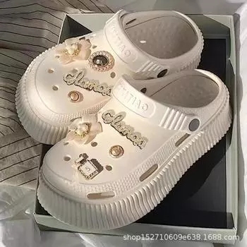 Летние женские нескользящие босоножки Sweet XIXI, увеличивающие рост – толстая подошва, универсальные пляжные сабо 38-39