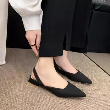 Летние женские новые сексуальные остроносые ретро однотонные туфли на высоком каблуке кожаные женские сандалии для банкета на открытом воздухе большого размера 35