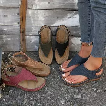 Летние женские оксфорды, тапочки, однотонная повседневная обувь с открытым носком, римские сандалии на танкетке, пикантная женская обувь 36