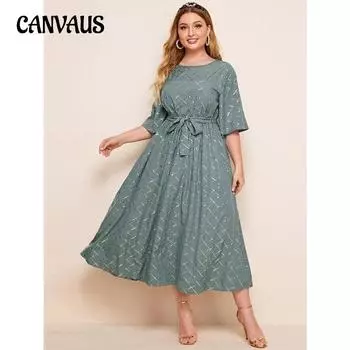 Летние женские платья больших размеров с коротким рукавом