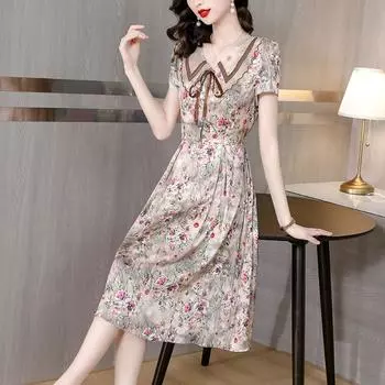 Летние женские платья больших размеров Vestidos Elegantes Женские платья с принтом Женская одежда для мамы M