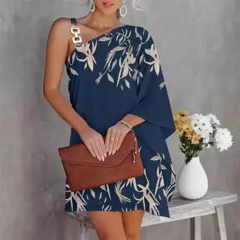 Летние женские платья с рукавами «летучая мышь» без бретелек и металлическим халтером S белый