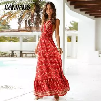 Летние женские платья с высокой талией, модные сексуальные платья с принтом S бордовый