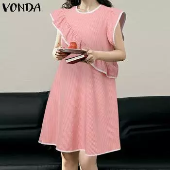 Летние женские плиссированные платья VONDA