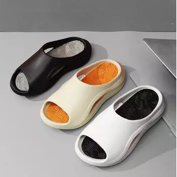 Летние женские полумесяцевидные противоскользящие спортивные тапочки 36 белый