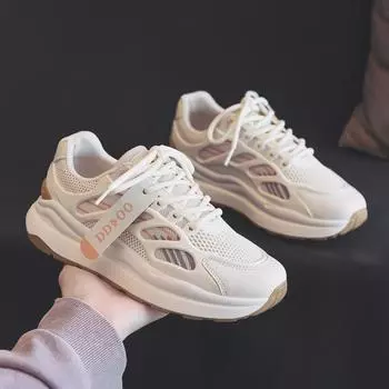 Летние женские повседневные кроссовки на платформе со шнуровкой, дышащие, с толстой подошвой, женские кроссовки для тенниса, бега, ходьбы 35