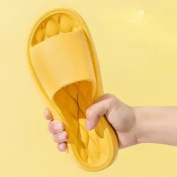 Летние женские повседневные тапочки из ЭВА с мягкой подошвой и противоскользящим покрытием 35 жёлтый