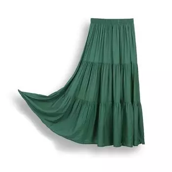 Летние женские с высокой талией милые юбки трапециевидной формы средней длины тонкие плиссированные юбки женская юбка one size белый