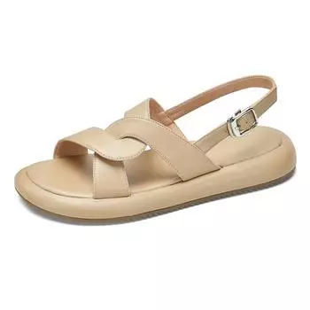 Летние женские сандалии для отдыха на плоской платформе Krazing Pot из микрофибры с открытым носком на низком каблуке