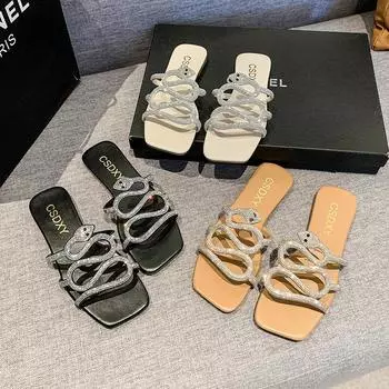 Летние женские шлепанцы, черно-белые дизайнерские брендовые модные женские тапочки на плоской подошве с открытым носком, домашние шлепанцы, повседневные сандалии, хит продаж 35