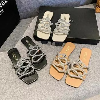 Летние женские шлепанцы, черно-белые дизайнерские брендовые модные женские тапочки на плоской подошве с открытым носком, домашние шлепанцы, повседневные сандалии, хит продаж 35