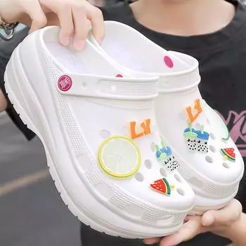 Летние женские светящиеся туфли на высоком каблуке 8 см в стиле Garden Cave, женские спортивные сандалии 36 чёрный