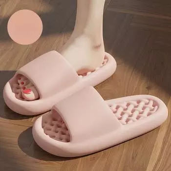 Летние женские тапочки для ванной на плоской подошве 36 розовый