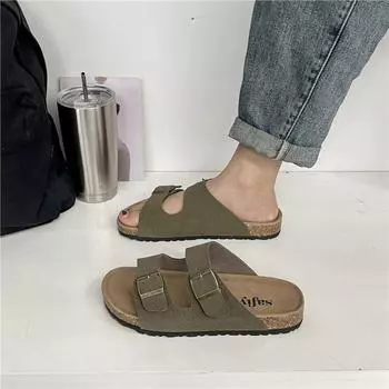 Летние женские тапочки, модные пляжные туфли на плоской подошве 2024 года, новые повседневные сандалии, платья, шлепанцы с открытым носком, шлепанцы Mujer Zapatos 36 чёрный