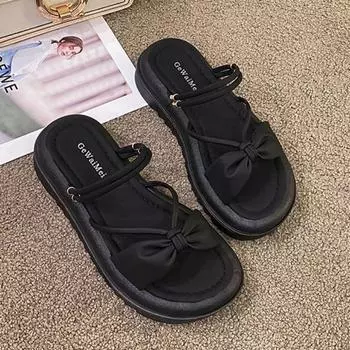 Летние женские тапочки, модные римские тапочки на толстой подошве, подходящая юбка, женская обувь, противоскользящая, износостойкая, Zapatos De Mujer 35