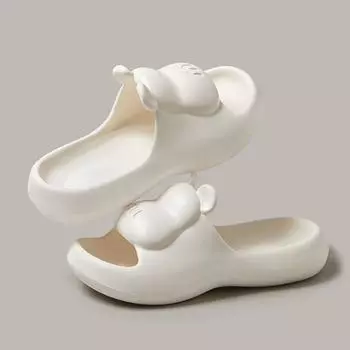 Летние женские тапочки на мягкой подошве модные, классные, дышащие, нескользящие, износостойкие, мягкие и удобные для домашнего использования. 36-37 белый