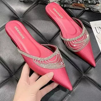 Летние женские тапочки на плоской подошве, сандалии с открытой пяткой, шлепанцы, новая брендовая модная пляжная обувь, повседневные прогулочные шлепанцы 37