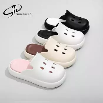 Летние женские тапочки на толстой подошве из материала EVA, устойчивые к запаху, противоскользящие, износостойкие, удобные и повседневные тапочки на мягкой подошве 35-36 белый