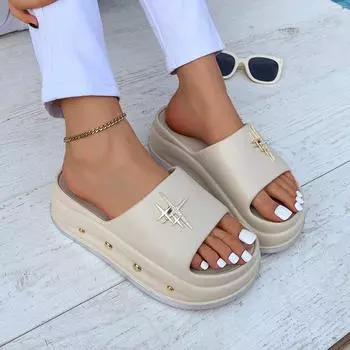 Летние женские тапочки, садовая обувь, блестящие тапочки, уличные сабо, уличные пляжные сандалии, повседневная домашняя обувь 36