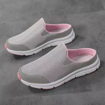 Летние женские тапочки сетчатые - дышащие ЭВА ультралегкие удобные домашние тапочки женские тапочки большого размера 35 чёрный