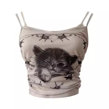 Летние женские темные академические кокетки 2000-х годов Эстетический облегающий камзол Gyaru Поддельные укороченные топы из двух предметов Горячие сексуальные Kpop Kawaii Y2k S розовый