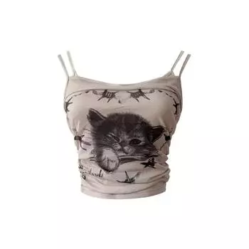 Летние женские темные академические кокетки 2000-х годов Эстетический облегающий камзол Gyaru Поддельные укороченные топы из двух предметов Горячие сексуальные Kpop Kawaii Y2k S розовый