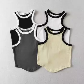 Летние женские топы на бретелях Хит-цвет Короткие стильные майки Леди Топы S