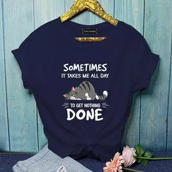 Летние женские топы с изображением кота, повседневные персонализированные креативные забавные футболки с короткими рукавами и рисунком S белый