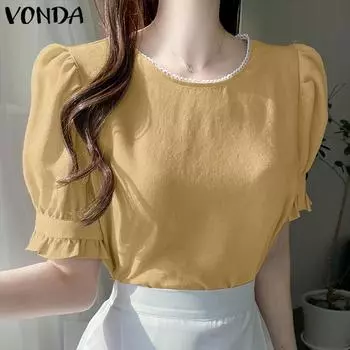 Летние женские топы VONDA с короткими рукавами-фонариками