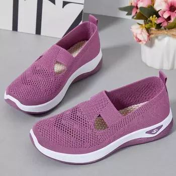 Летние женские туфли-одиночки, старые пекинские туфли из ткани, сетчатые туфли с мелким горлом, легкие и удобные повседневные туфли 36