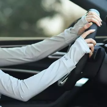 Летний элегантный солнцезащитный рукав женский однотонный устойчивый к ультрафиолетовому излучению рукав для вождения велосипедный рукав новая мода Hight Street One Size чёрный