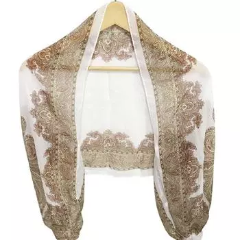 Летний элегантный женский уличный платок из шифона с цветочным принтом, рукава для рук, солнцезащитные рукава