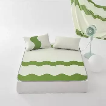 Летний антибактериальный бамбуковый волокно Lanjing мягкий летний спальный коврик простыня Ice Silk Cool складной коврик, пригодный для машинной стирки 150x200cm