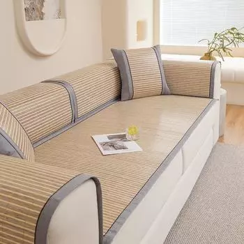 Летний бамбуковый коврик, подушка для дивана, летний летний коврик, крутая ледяная подушка, нескользящий ледяной шелковый чехол для дивана, тканевый бамбуковый коврик 60*60cm