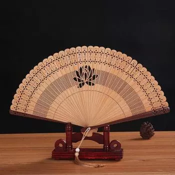 Летний бамбуковый веер ручной работы в китайском стиле, веер для танцев, элегантный свадебный веер Style B