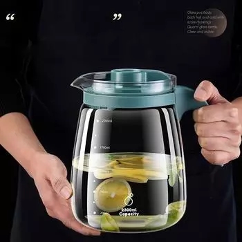 Летний большой емкости холодильник чайник для заваривания чая разделитель холодный чайник стеклянный высокотемпературный цветочный чайник заваривание чая