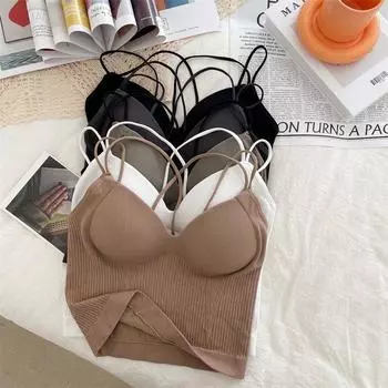 Летний бюстгальтер для женщин без косточек тонкий крест халтер жилет халтер Beauty Bra One One size