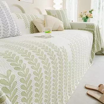 Летний чехол для дивана из ледяного шелка, легкий роскошный высококачественный кремовый стиль, милый мультяшный скандинавский Ins, прохладное на ощупь покрытие, полотенце 180*130cm