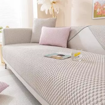 Летний чехол для дивана из ледяного шелка, нескользящий однотонный диванный коврик для гостиной, универсальный прохладный чехол для дивана, подлокотник, спинка 70x70
