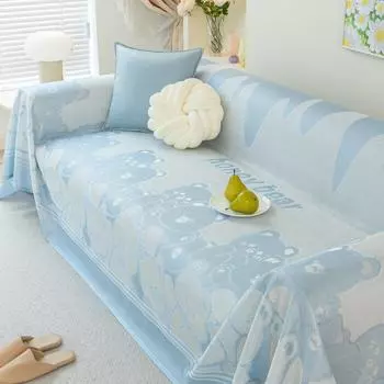 Летний чехол для дивана, полотенце, ткань, прохладный черный, технологичный чехол для дивана, нескользящая подушка для сиденья, все включено 180*130cm