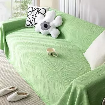 Летний чехол для дивана, тканевое полотенце, современный минималистский нескользящий чехол для дивана, классное полотенце для дивана Normal Size-1 seat бежевый