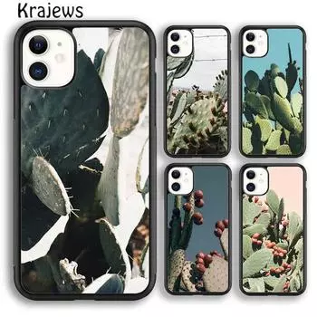 Летний чехол для телефона Krajews Cute Cactus Hug для iPhone 14 5 6s 7 8 plus X XR XS 11 12 13 pro max Samsung Galaxy S21 S22ultra iPhone 6plus