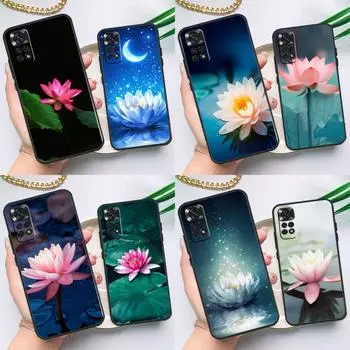 Летний чехол Lotus для Xiaomi Redmi Note 12 8 9 10 11 Pro 9S 10S 11S 8T Redmi 10 12C 9C 10A 10C Coque Redmi Note 12 Pro 5G